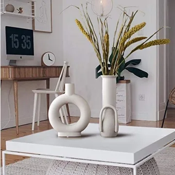 Eastern Rock White Ceramic Vase Stylish Home Decor