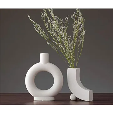 Eastern Rock White Ceramic Vase Stylish Home Decor