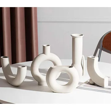 Eastern Rock White Ceramic Vase Stylish Home Decor