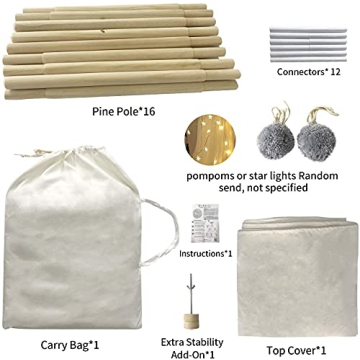 Avrsol Kids Teepee Tent - Indoor Foldable Fun