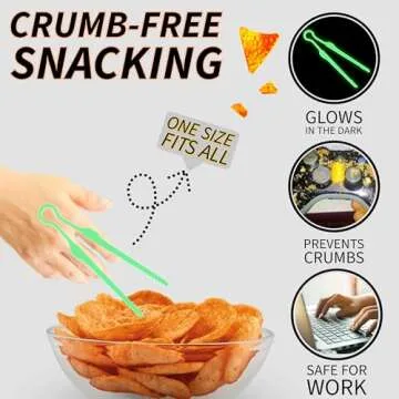 Glow in The Dark Chopsticks Reusable, Snack Chopsticks for Gamers, Chopstick Trainers, Keep Fingers ...