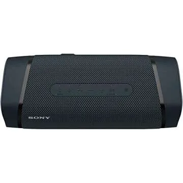 Sony SRS-XB33 EXTRA BASS Wireless Bluetooth Portable Speaker, IP67 Waterproof & Durable for Home, Outdoor, and Travel, 24 Hour Battery, Party Lights, USB Type-C, and Speakerphone, Black