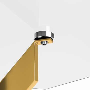 NIERN Gold Glass Dining Table – Stylish & Sturdy for Homes