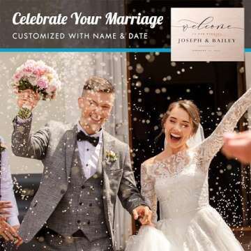 Personalized Wedding Welcome Sign - Custom Acrylic Board | Elegant Entrance Decor for Reception or Ceremony | Memorable Keepsake Gift Idea for Newlyweds | Welcome to Our Wedding Sign | Wedding Signs