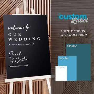 Personalized Wedding Welcome Sign - Custom Acrylic Board | Elegant Entrance Decor for Reception or Ceremony | Memorable Keepsake Gift Idea for Newlyweds | Welcome to Our Wedding Sign | Wedding Signs
