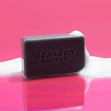 Seaweed Bath Co. Purify Detox Facial Bar Soap, 3.75 Ounce, Sustainably Harvested Seaweed, Volcanic Ash
