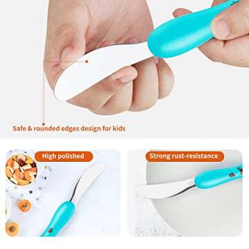 Lehoo Castle Dinosaur Toddler Utensil Set for Easy Self-Feeding