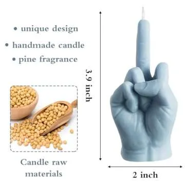 6sisc Middle Finger Scented Candle Danish Pastel Room Aesthetic Pine Fragrance Aromatherapy Natural ...