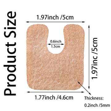 30 Pieces U Shaped Felt Callus Pads Metatarsal Pads Forefoot Foot Pads Pain Relief Foot Cushion Keep...