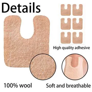 30 Pieces U Shaped Felt Callus Pads Metatarsal Pads Forefoot Foot Pads Pain Relief Foot Cushion Keep Protecting Calluses from Rubbing on Shoes Adhesive Pads for Men and Women