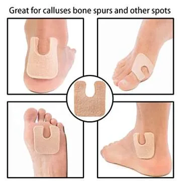 30 Pieces U Shaped Felt Callus Pads Metatarsal Pads Forefoot Foot Pads Pain Relief Foot Cushion Keep Protecting Calluses from Rubbing on Shoes Adhesive Pads for Men and Women