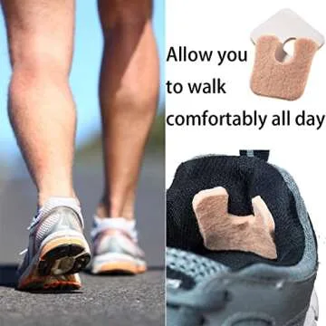 30 Pieces U Shaped Felt Callus Pads Metatarsal Pads Forefoot Foot Pads Pain Relief Foot Cushion Keep Protecting Calluses from Rubbing on Shoes Adhesive Pads for Men and Women