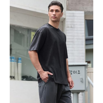 KEEPSHOWING Oversized Unisex Cotton T-Shirts for Comfort