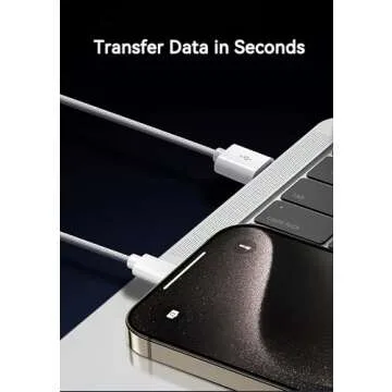 [2-Pack 3.3FT MFi Certified] Woven CarPlay USB C Cable for Apple iPhone 16 Pro Max Charger USB A to USB-C Cord Fast Charging for iPhone 15 Pro Max/16 Plus/Pro/15 Pro/16, Type C Car Charge Wire - White