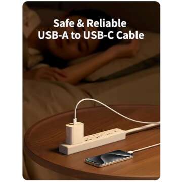 [2-Pack 3.3FT MFi Certified] Woven CarPlay USB C Cable for Apple iPhone 16 Pro Max Charger USB A to USB-C Cord Fast Charging for iPhone 15 Pro Max/16 Plus/Pro/15 Pro/16, Type C Car Charge Wire - White