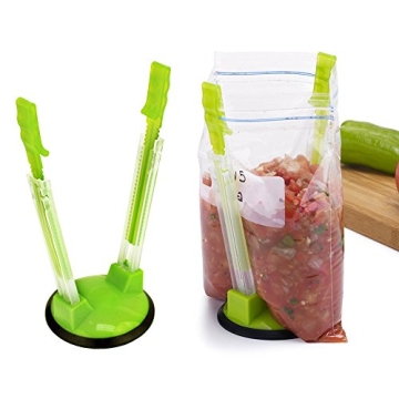 Baggy Rack Pro - Adjustable Plastic Bag Holder for Mess-Free Meal Prep