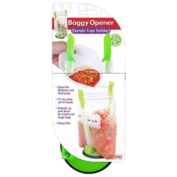 Baggy Rack Pro - Adjustable Plastic Bag Holder for Mess-Free Meal Prep