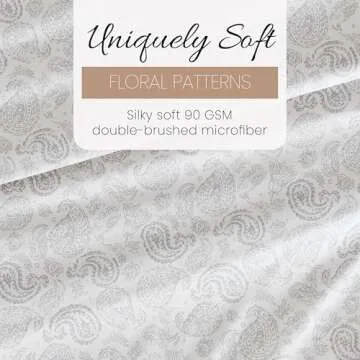 Linen Market 3 Piece Twin Bedding Sheet Set (Gray Floral) - Sleep Better Than Ever with These Ultra-Soft & Cooling Bed Sheets for Your Twin Size Bed - Deep Pocket Fits 16" Mattress