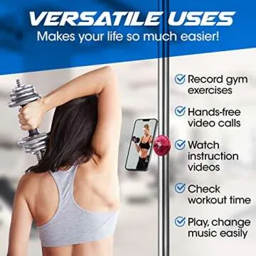 Gym Buddy Magnetic Phone Mount for All Phones - Pink