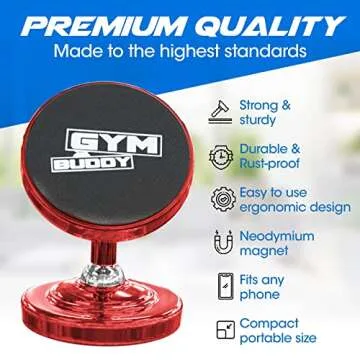 Gym Buddy Magnetic Phone Mount for All Phones - Pink