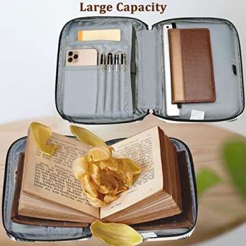 Stylish JIANYA Bible Cover for Women - Leopard Design with Handle