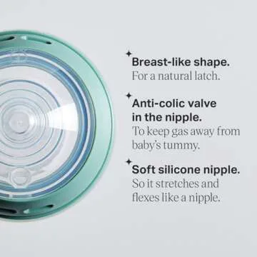 Tommee Tippee Natural Start Anti Colic BPA Free Silicone Baby Bottles, 5oz, Newborn 0+ Months, Silicone Feels Like Mother's Skin, Slow Flow Breast-Like Teat, Pack of 2