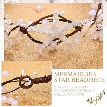 Stylish CASDRE Starfish Bride Wedding Headband & Accessories
