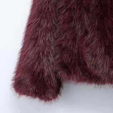 Chic Women Faux Fur Coat - Elegant Winter Outwear