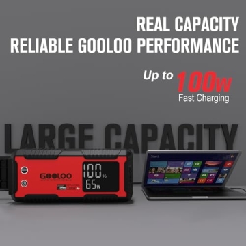 GOOLOO GT4000S 4000 Amp Jump Starter 100W Fast Charge