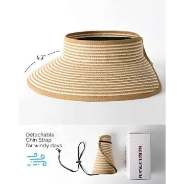 FURTALK Sun Visor Hat Stylish UV Protection Foldable