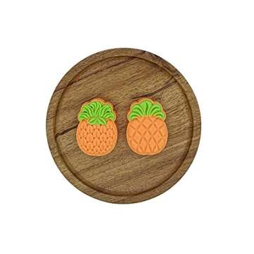 2pcs 50g Cookie Stamps Pineapple Shape for Festive Baking and DIY Crafts