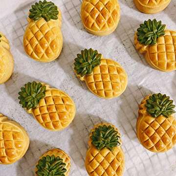 Pineapple Cookie Stamps - Adjustable Moon Cake Mold Set