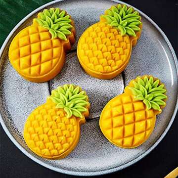 Pineapple Cookie Stamps - Adjustable Moon Cake Mold Set
