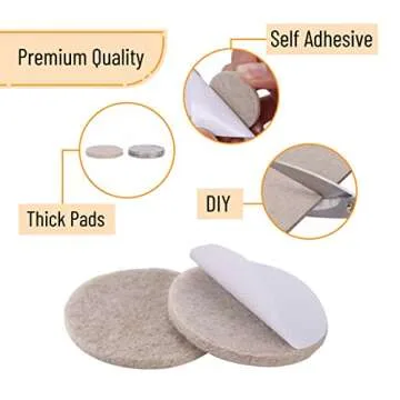 Mr. Pen Felt Furniture Pads for Home Protection 133 Pcs