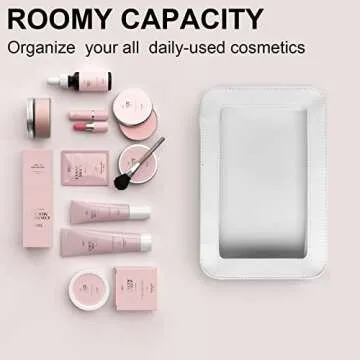 LETGO Clear Makeup Bag TSA Approved Essential Travel Companion