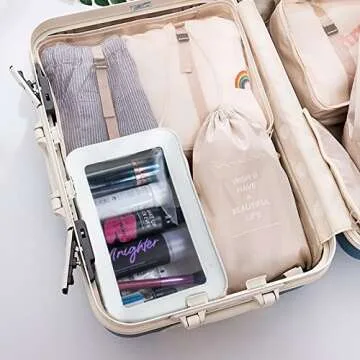 LETGO Clear Makeup Bag TSA Approved Essential Travel Companion