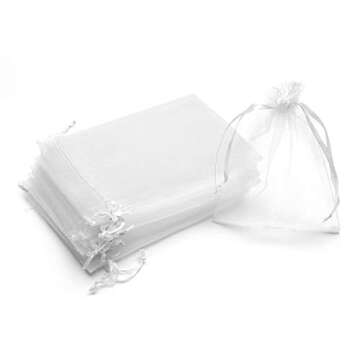100PCS Sheer Organza Bags 4X6 for Weddings and Party Favors