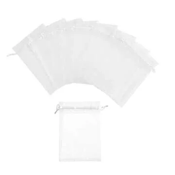 100PCS Sheer Organza Bags 4X6 for Weddings and Party Favors
