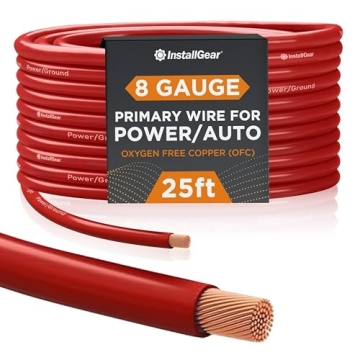 Quality InstallGear 8 Gauge Power Ground Wire Set 50ft