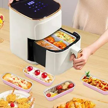 ylnurac 100Pack Pink Aluminum Foil Mini Loaf Pans With Lids, 6.8 Oz Rectangle Baking Cups Disposable Muffin Pans Tins Holders For Brownie Mini Cake Bread