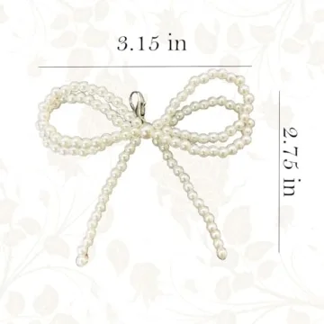 Elegant Pearl Bowknot Shoe Decoration Charms for Women