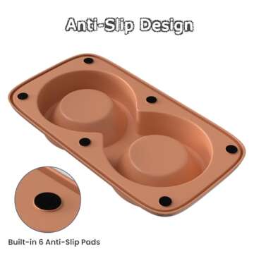 Joyfast Dog Bowls, Cat and Dog Water and Food Dishes Mat Set Stainless Steel Bowls with Non-Slips Resin Station, Catch Water, Food Mess, Pet Feeder Bowls for Puppy Small Medium Dogs & Cats, Pink