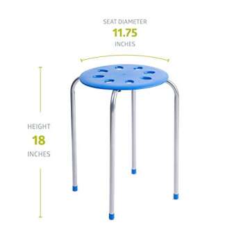 Pearington Plastic Classroom Stools for Kids, Multipurpose Stool Chairs, Flexible Seating, Stacking ...