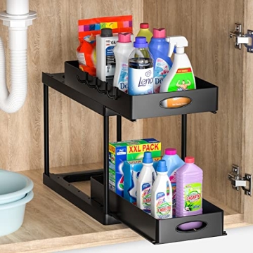 Avaspot Double Sliding Under Sink Cabinet Organizer