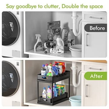 Avaspot Double Sliding Under Sink Cabinet Organizer