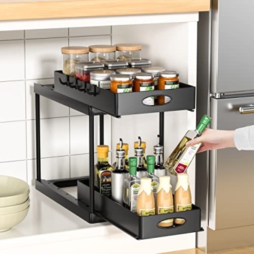 Avaspot Double Sliding Under Sink Cabinet Organizer
