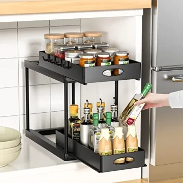 Avaspot Double Sliding Under Sink Cabinet Organizer
