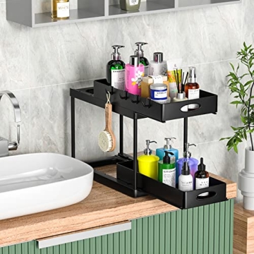 Avaspot Double Sliding Under Sink Cabinet Organizer