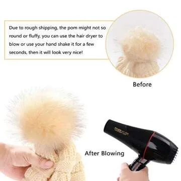 Shop QUEENFUR Women Knit Slouchy Beanie with Pom Pom