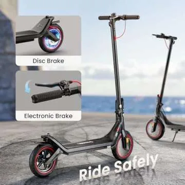 iScooter i8L Electric Scooter for Adult, 18 Miles Long Range, 18 Mph Top Speed, 350W Motor, Commuting Electric Scooter with Cruise Control, Double Braking Systems Escooter for Adults and Teens